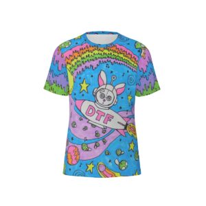 Psychedelic Psychonaught Rabbit in Space Men’s O-Neck T-Shirt | 190GSM Cotton