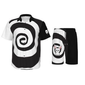 Spiral Rabbit Men’s Short Sleeve Shirt Set