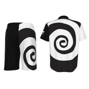 Spiral Rabbit Men’s Short Sleeve Shirt Set