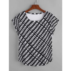 Dink Theeper Fashion Women’s Curved Hem T-shirt (Plus Size)