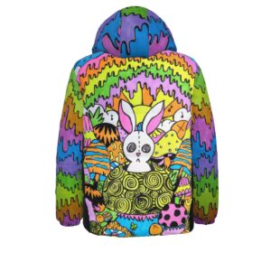 Magical Mushroom and Rabbit Unisex Down Jacket