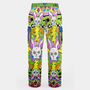 Psychedelic Rabbit Mandela Men’s Cargo Suit Pants